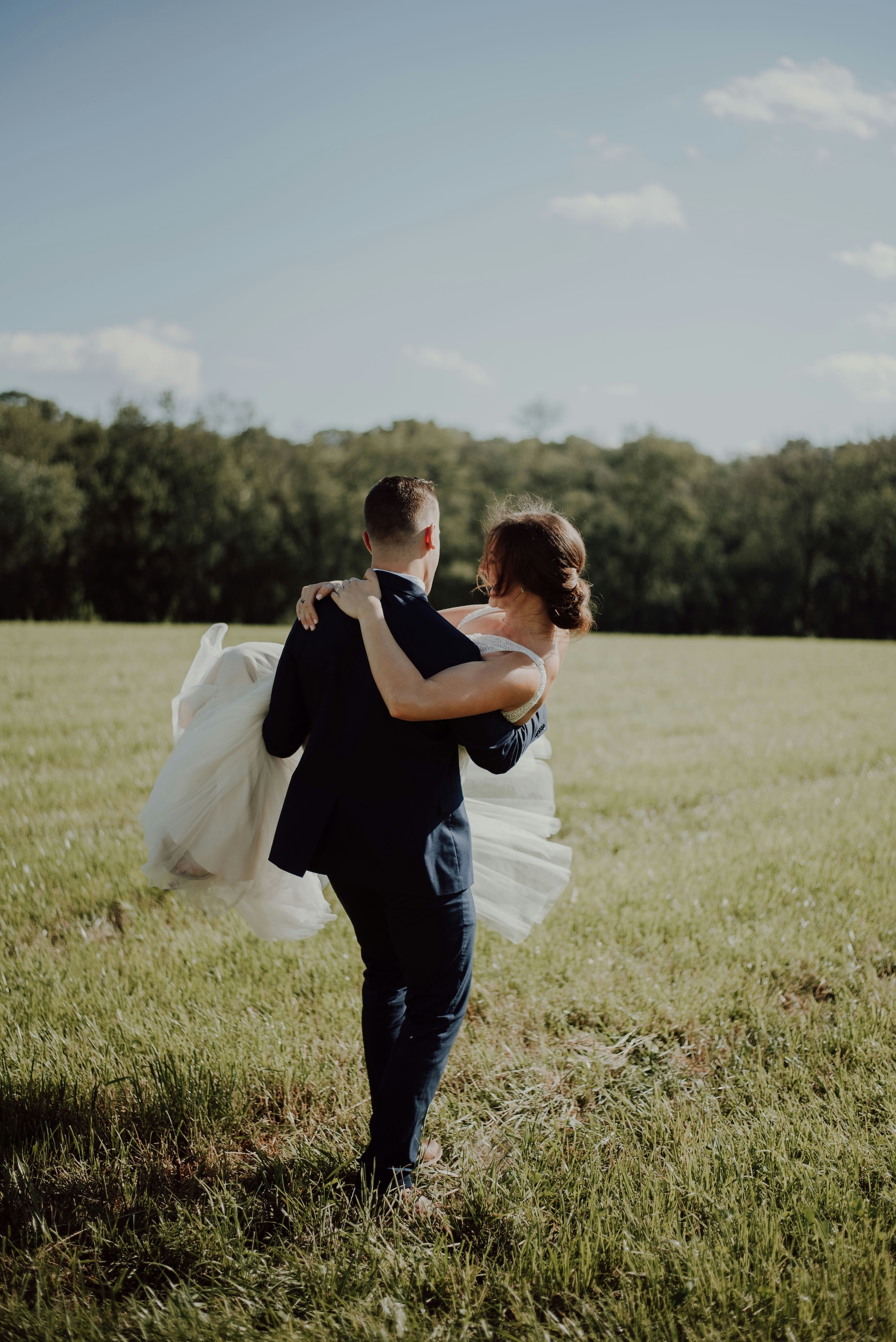 Atmospheric wedding shot